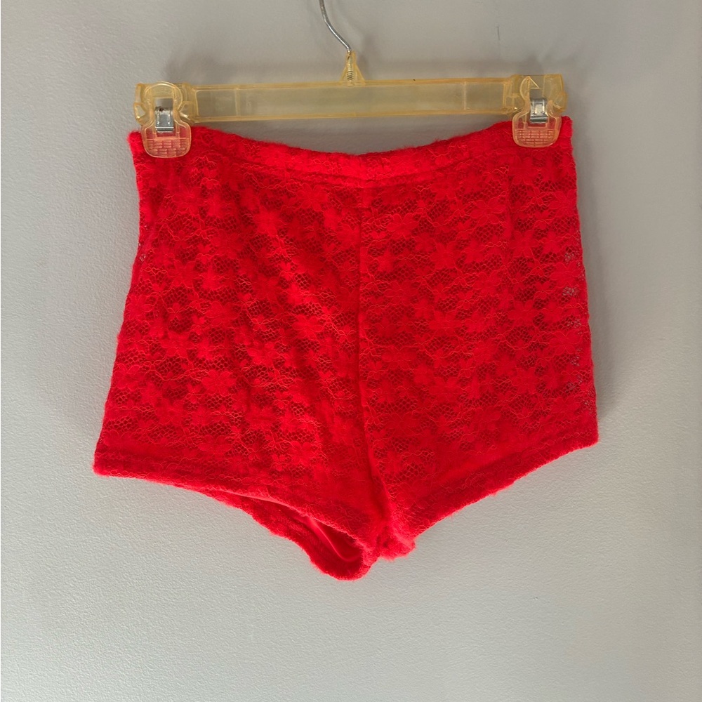 Muse Red Lace Shorts